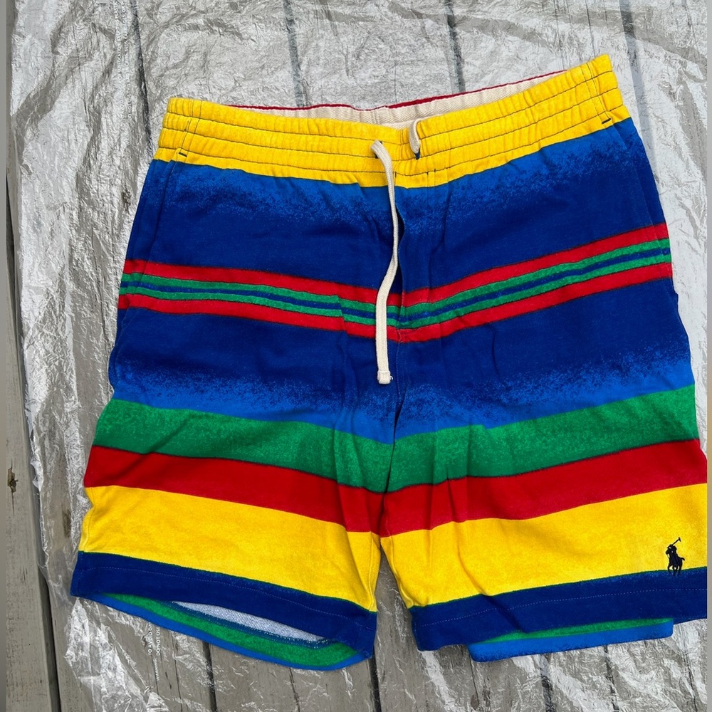 Polo Ralph Lauren French Terry Striped Knit Shorts